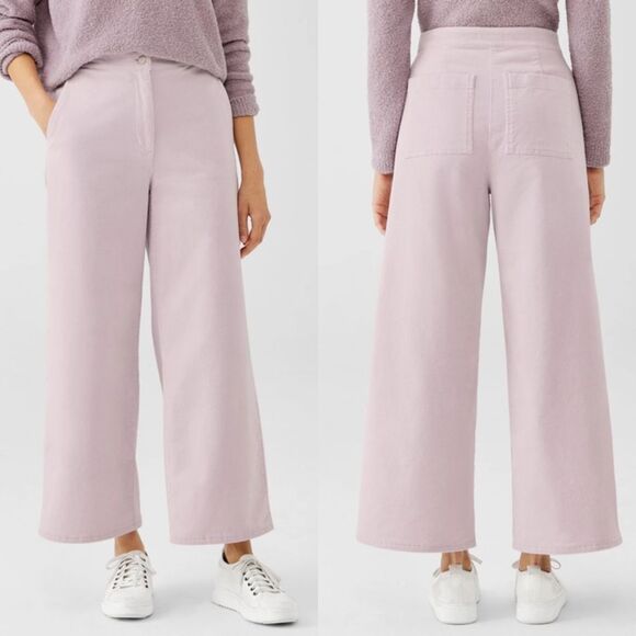 Eileen Fisher Pants - Nwt Eileen fisher organic cotton corduroy wide ankle pants lavender size XS